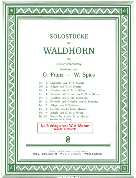 Nr. 2: Adagio aus dem Konzert für Klarinette op. 107