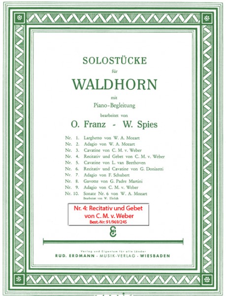 Nr. 4: Recitativ und Gebet aus Freischütz